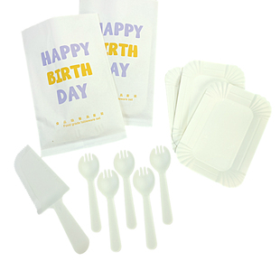 一次性生日蛋糕餐盘刀叉套装加厚长方形纸盘烘焙托盘碟子环保餐具