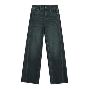 阔腿牛仔裤女2026新款复古显瘦胖MM梨型身材宽松春秋高腰直筒裤