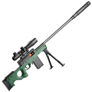 超大号AWM拉栓抛壳软弹枪儿童仿真98K男孩狙击枪八倍镜模型玩具枪