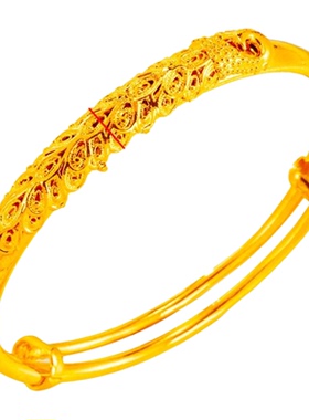 奢华仿黄金四叶草手环女