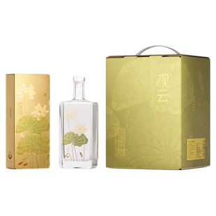 观云莲花畅饮版艺术家联名浓香型白酒52度500ml*6整箱纯粮食酿酒