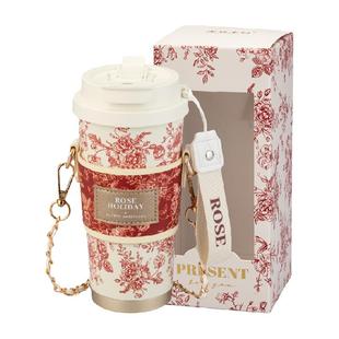 摩登主妇玫瑰假日保温杯结婚喜庆外出便携伴手礼杯子咖啡随行水杯