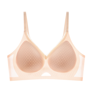 都市丽人天蓝色内衣女款聚拢小胸收副乳防下垂文胸夏薄款蕾丝无痕