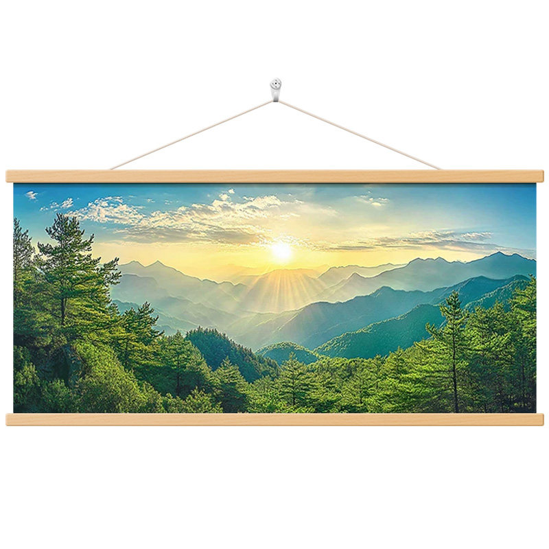 现代简约日出东方客厅装饰画