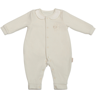 英国natures purest连体哈衣新生婴儿秋冬薄绒纯棉爬爬服婴儿秋冬