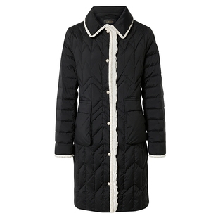 【商场同款】Lakoradior拉珂蒂气质秋冬新款香风撞色珍珠扣羽绒服