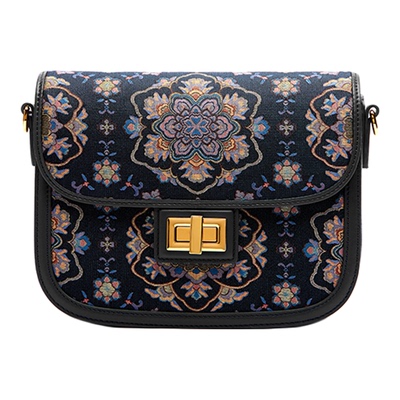 Pmsix天煦轻奢高级感单肩斜挎包非遗宋锦女包真皮头层牛皮手提包