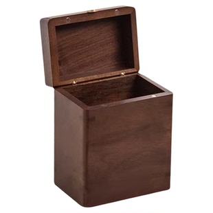 茶叶收纳盒精品高档北美黑胡桃实木储存罐茶室茶叶包装盒空礼盒子