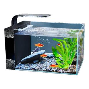 鱼缸客厅小型新款侧滤制氧生态一体式过滤超白桌面玻璃缸造景金鱼