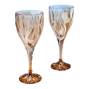 莱克斯捷克进口水晶家用高档葡萄酒杯结婚欧式创意红酒杯一对装