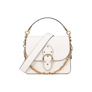 未使用Coach/蔻驰Beat 24皮革粉白色女款中号单肩斜挎包