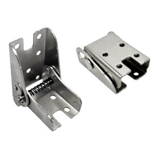 桌腿折叠支架连接件隐形桌架90度自锁铰链合页固定件家具五金配件