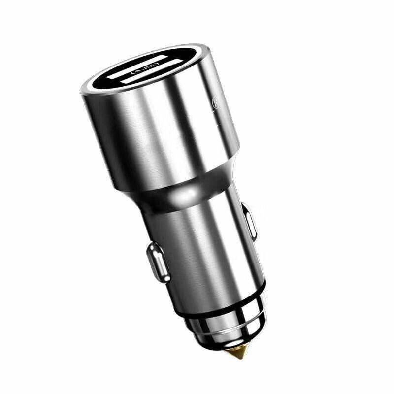 4.8A快充车载充电器汽车通用一拖二点烟器插头usb多功能手机车充