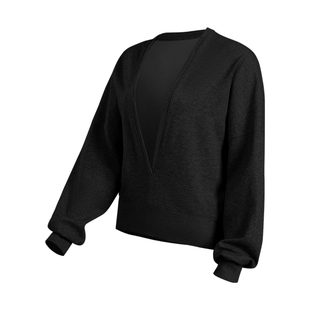 MU沐岚深V休闲卫衣运动外套户外跑步瑜伽秋冬训练健身上衣Chill