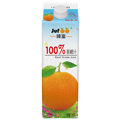 臻富纯果汁100%脐橙汁1kg*3大瓶