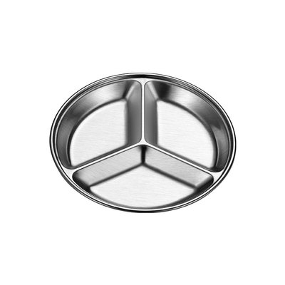 不锈钢圆形分格味碟蘸料碟子金色