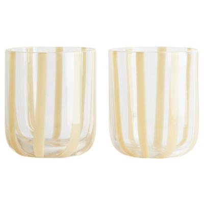 HM2025冬季新款餐饮具2只装印花平底玻璃杯1198228