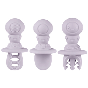 haakaa宇航员辅食勺硅胶宝宝学吃饭训练自主进食勺子婴儿叉勺套装