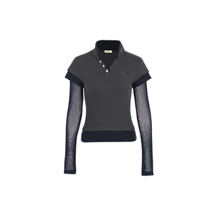 Howwell 25AW 证件式假三件叠穿结构 翻领设计感休闲上衣