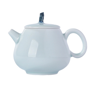 景德镇官方陶瓷影青颜色釉茶壶泡茶家用功夫泡茶壶单壶茶具送礼