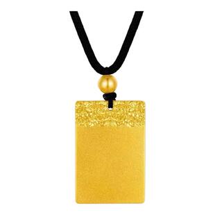 古法金包银祥云无事牌吊坠平安方牌挂坠项链男女同款送情人礼物