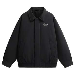 JEEP SPIRIT加厚羽绒服男士冬季保暖美式飞行夹克翻领鸭绒外套