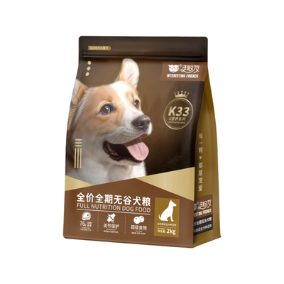 趣友K33狗粮无谷鸡肉益生元全期全犬种通用金毛泰迪犬粮2kg