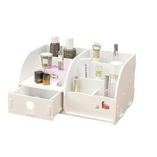 欧式化妆品收纳盒学生宿舍简约家用梳妆台收纳盒迷你护肤品置物架