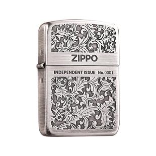 Zippo打火机1941复刻双面唐草正品官方煤油防风送男朋友生日礼物