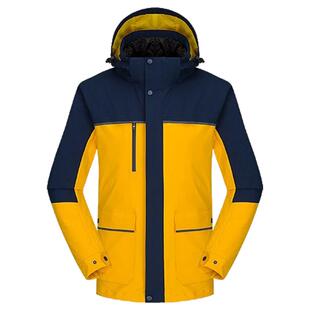 户步行者冬季高端冲锋衣定制男女羽绒内胆三合一工作服外套印logo