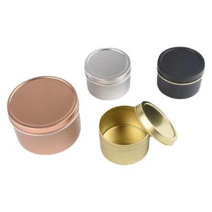 铁盒子圆形喜糖盒小定制蜡烛罐收纳铁盒茶叶空盒马口铁盒糖果便携