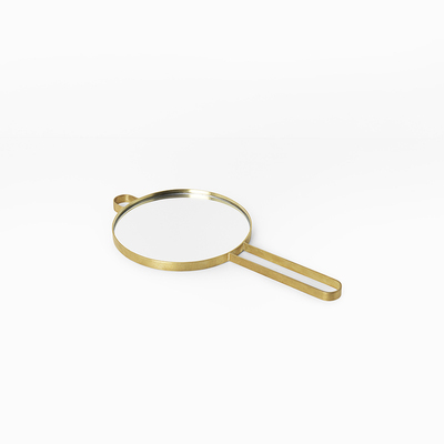 把手手持镜化妆镜墙面挂镜进口