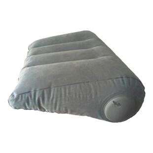 按压充气枕头旅行枕便携成人户外沙发腰垫三角折叠长途汽车护腰枕