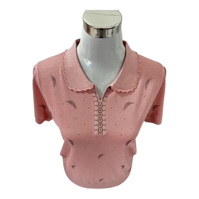 妈妈夏季桑蚕丝短袖t恤中老年女