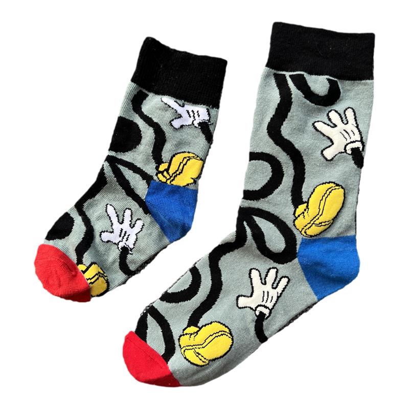 happySocks亲子袜男女彩色中筒袜