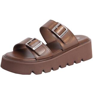 百丽女鞋复古勃肯厚底拖鞋女夏季新款鞋子慵懒休闲拖鞋3CR31BT4