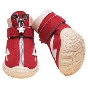 宠物狗狗鞋子小型犬狗泰迪鞋一套4只小狗鞋不易掉佳美乐棉鞋透气