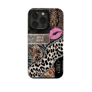 豹纹磨砂可爱防摔肤感手感好网红潮流不撞款苹果新款17promax手机壳16/15/14/13/12防摔高级简约保护壳