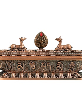 卧香炉黄铜色家用室内线香炉卧式黄铜色香炉香盒卧香炉线香炉家居