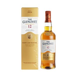 The Glenlivet格兰威特12年雪莉桶单一麦芽苏格兰威士忌700ml礼盒