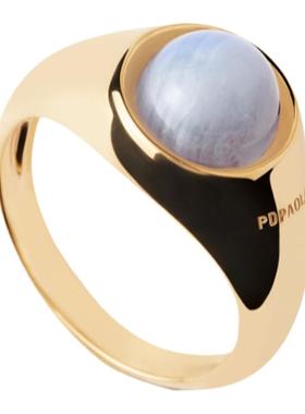 PDPAOLA天然水晶蓝玛瑙轻奢新款