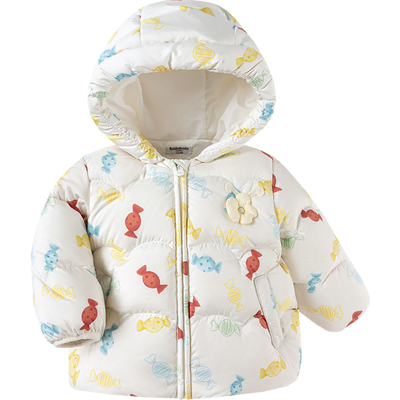 巴拉巴拉女童羽绒服外套婴儿宝宝加厚冬季新款童装儿童洋气中长款