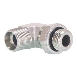 高压油管接头1CH9-OG卡套24°内锥H型碳钢公制1DH9可调式90°弯头