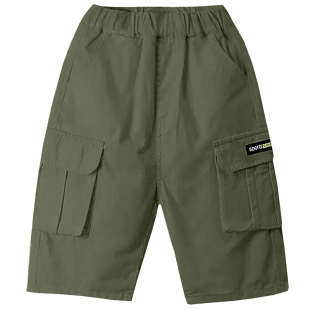 男童短裤夏季薄款工装裤2026新款儿童宽松休闲裤中大童外穿五分裤