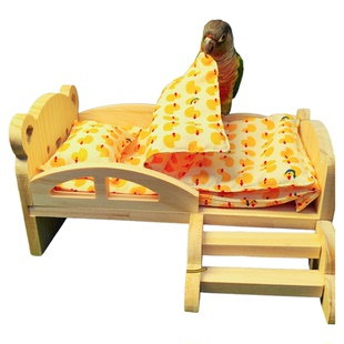 鹦鹉睡床原木小床鸟窝玄凤小太金太阳鹦鹉躺着睡觉防压保暖鸟床头