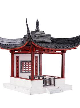 diy仿古益智榫卯兰亭碑建筑模型