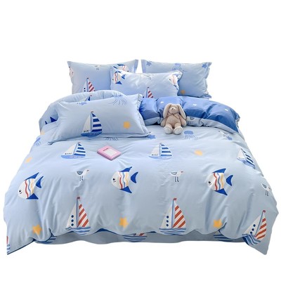 纯棉被套单件宿舍单人冬季四件套