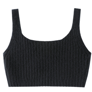 官方正品！设计美学~100%纯山羊绒吊带背心女羊绒抹胸毛衣针织衫