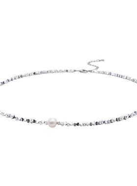 小众高级感碎银子锁骨链