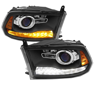 KIMH适用道奇公羊ram1500汽车改装LED原车透镜大灯总成黄色前转向